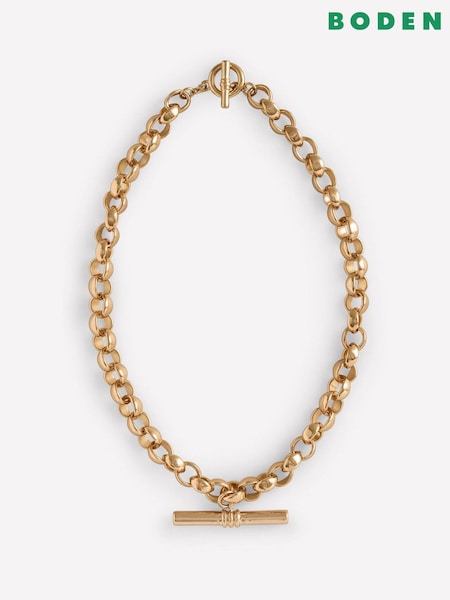 Boden Tone Chunky T-bar Chain Necklace (V69388) | HK$504