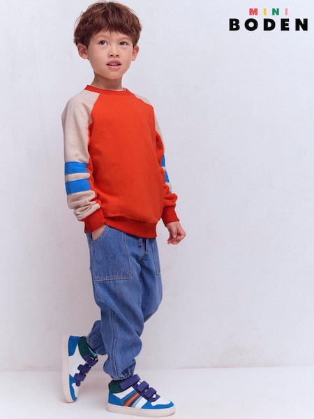 Boden Red Colourblock Sleeve Sweatshirt (V69422) | AED157 - AED186