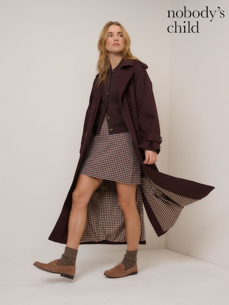 Nobodys Child Brown Okasan Trench Coat (V69594) | $396