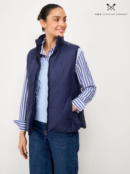 Crew Clothing Blue Feather Weight Padded Gilet (V69625) | €73