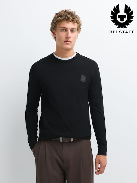 Қара - Regular Belstaff Colden Merino Crew Neck Jumper