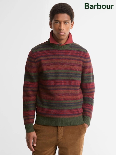 Green - Regular Barbour® Highsted Fairisle Crew Neck Sweater