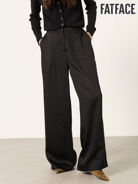 Black - Fatface Polka Dot Trousers