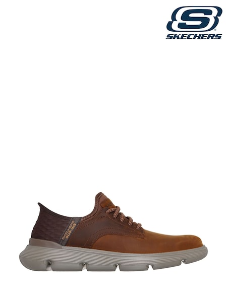 Коричневый - Regular Skechers Garza Gervin Shoes