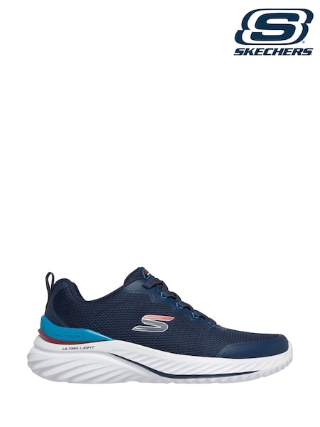 Modrá - Regular Skechers Bounder 3.0 Trainers