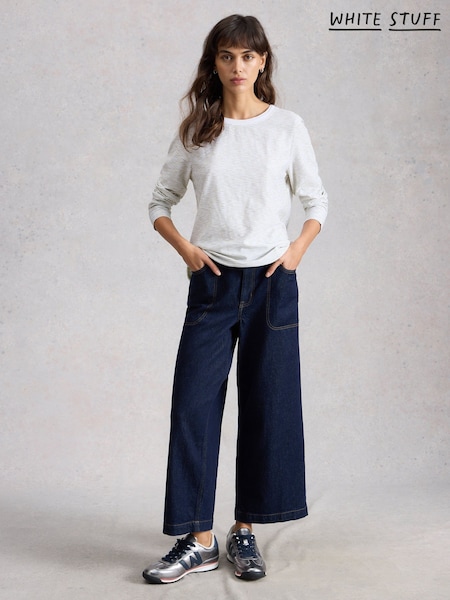 White Stuff White Clara Texture LS T-Shirt (V70351) | $87