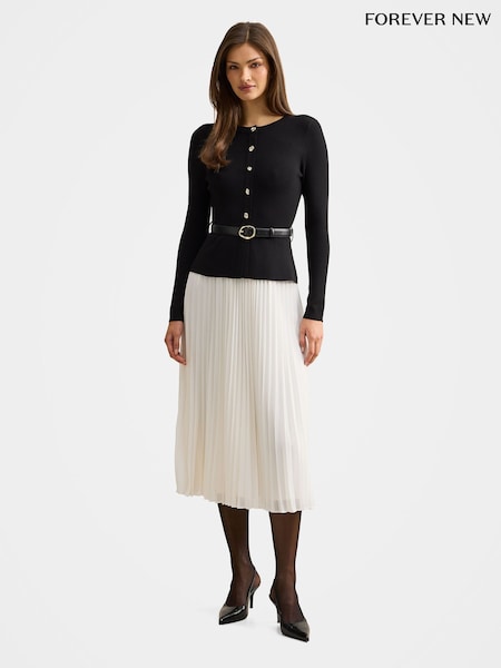 Forever New Louisa Woven Mix Knitted Dress (V70377) | kr1 963