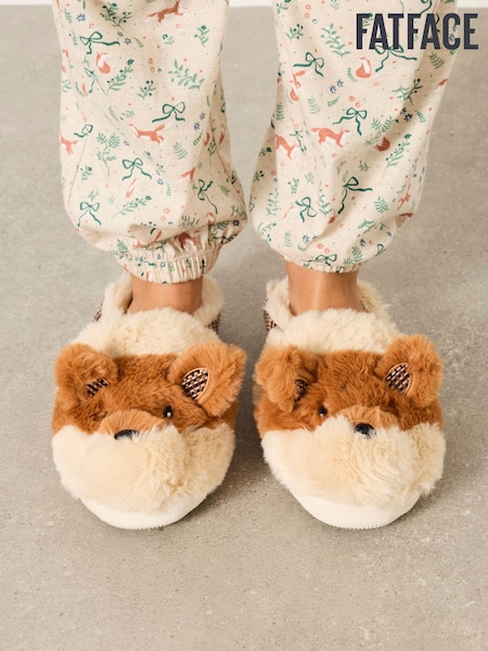 Orange Fox - Fatface Mule Slippers