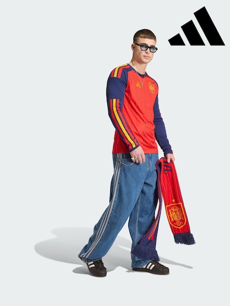 adidas Red Spain 26 Home Replica Long Sleeve Jersey (V70722) | AED524