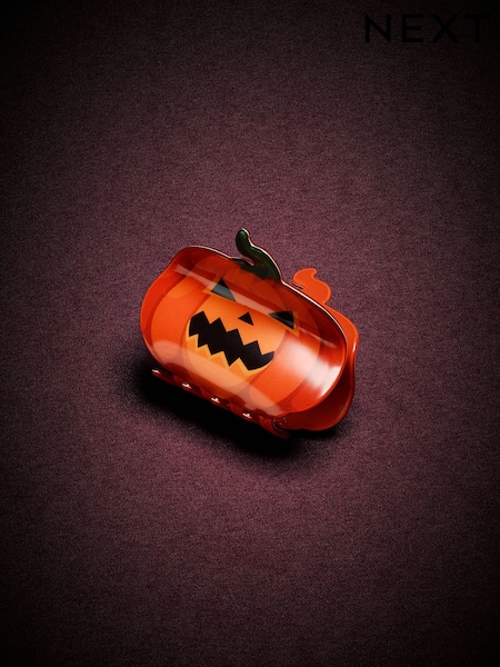 Orange - Halloween Pumpkin Hair Claw Clip