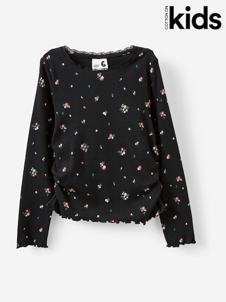 Cotton On Black Nadia Long Sleeve Top (V71130) | $37