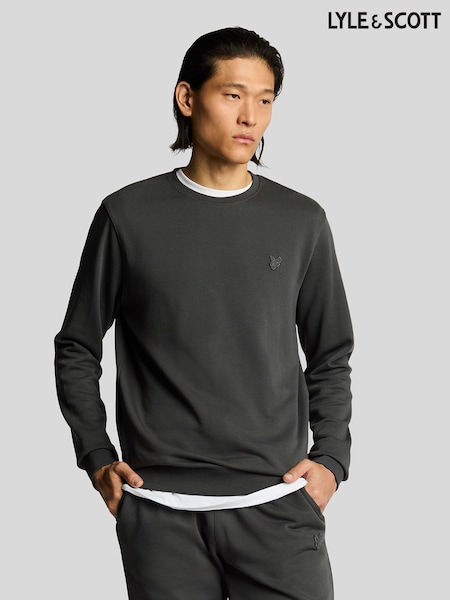 Lyle & Scott Grey Superfine Crew Neck Sweatshirt (V71451) | R$ 690