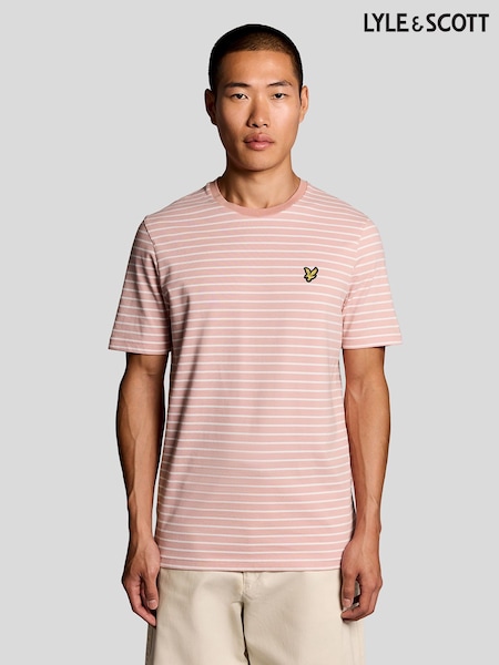 Lyle & Scott Pink Breton T-Shirt (V71495) | €53