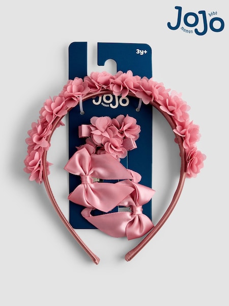 Light Pink - Jojo Maman Bébé Flower Girl Hair Accessories Set
