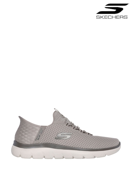 Taupe brun - Regular Skechers Summts Slip Ins Trainers