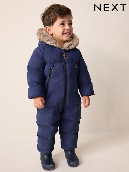 Navy - Waterproof Padded Snowsuit (3mths-7yrs)