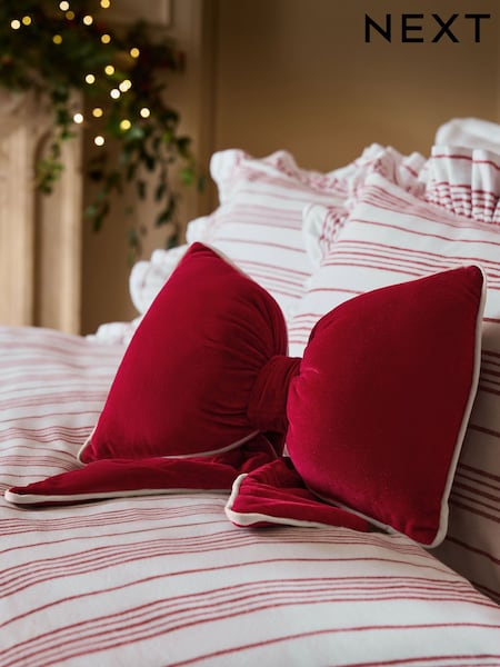 3d Cotton Velvet Bow Cushion