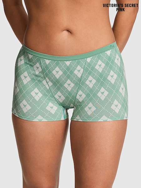 Green Argyle Print - Victoria's Secret Pink Ribbed Seamless Knickers
