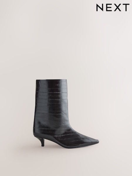 Burgundy Red - Forever Comfort® Point Toe Eel Midi Boots