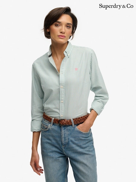 Superdry Slim Oxford Button Down Long Sleeve Shirt (V72715) | kr886