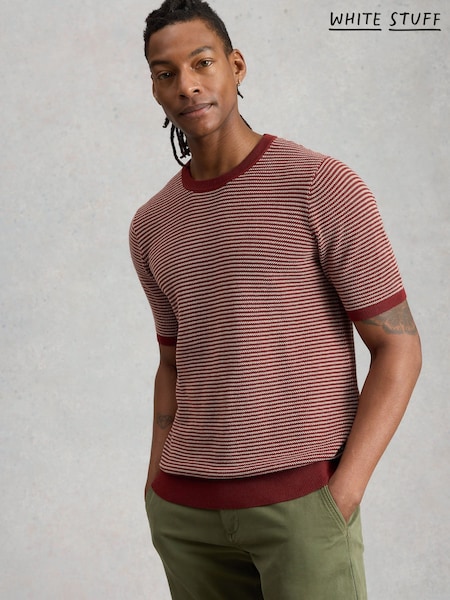 White Stuff Red Bibury Knitted T-Shirt (V72722) | €79