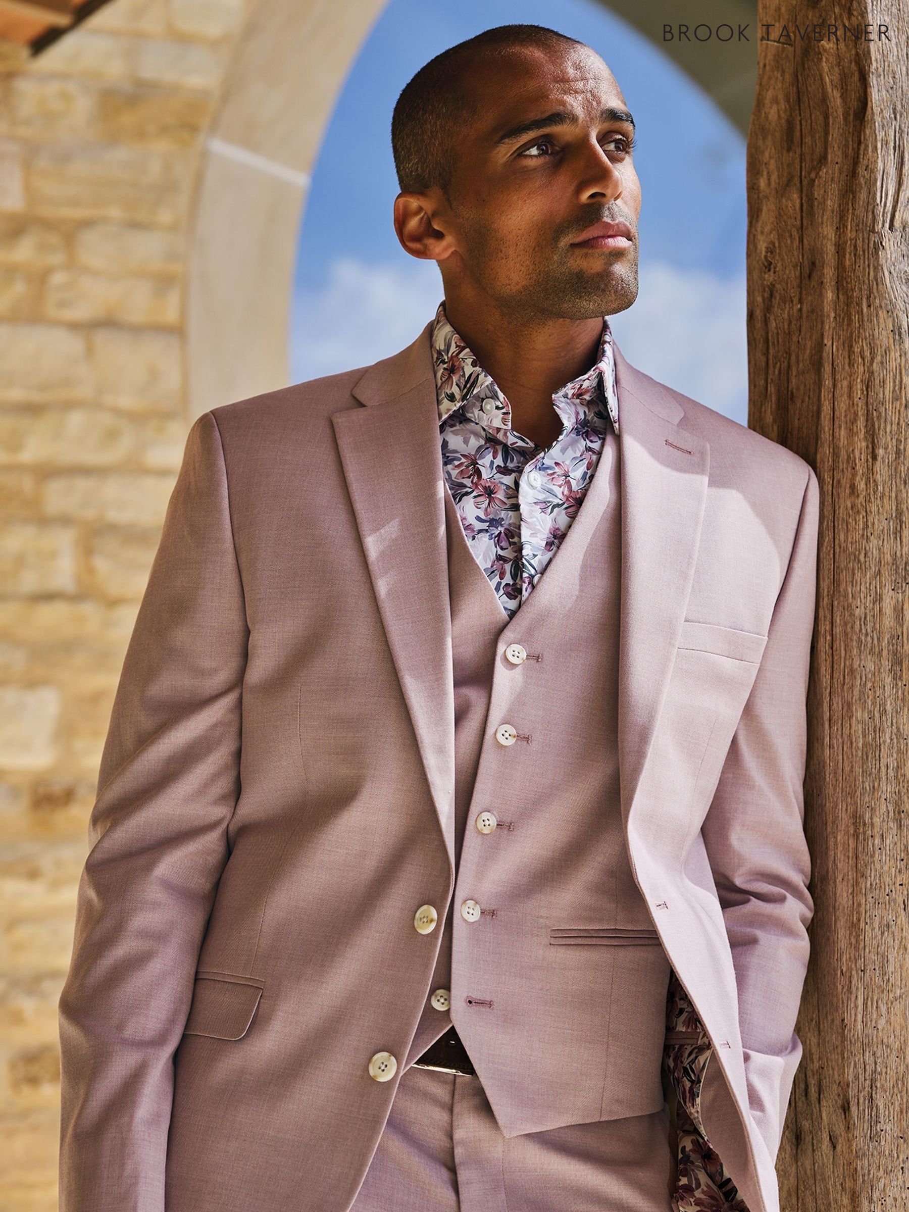 Buy Men's Suits Pink Plain Online | Next Japan