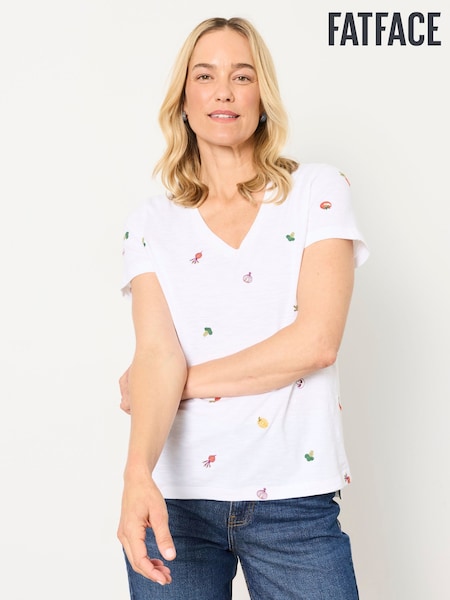 Belo - Fatface Vegetable Embroidered T Shirt