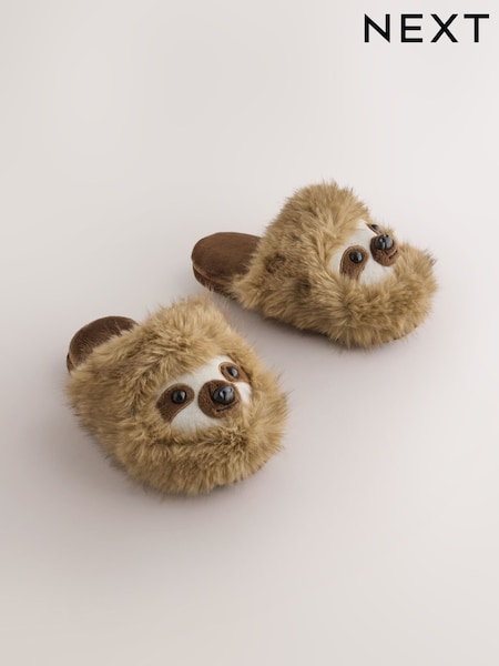 Brown Sloth - Novelty Slippers