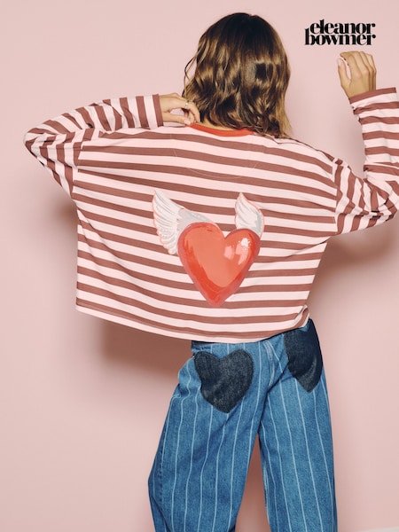 Pink Stripe - Eleanor Bowmer Modal Long Sleeve T-shirt