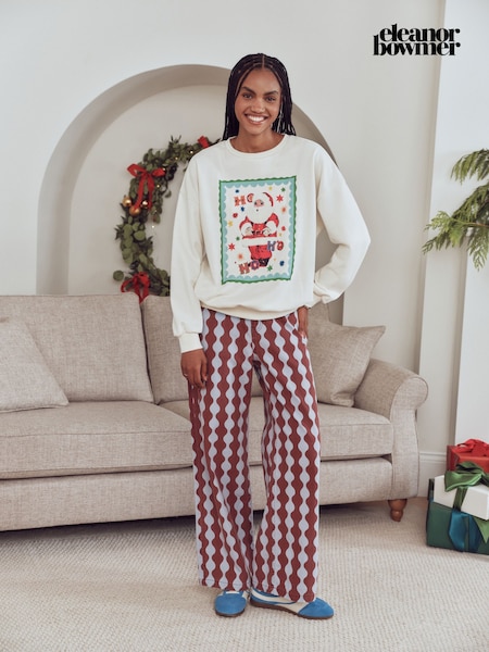 Cream - Eleanor Bowmer Ho Ho Ho Santa Sweat Top