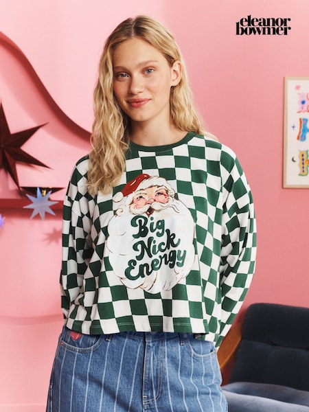 Green/Ecru Big Nick Energy - Eleanor Bowmer Modal Long Sleeve T-shirt