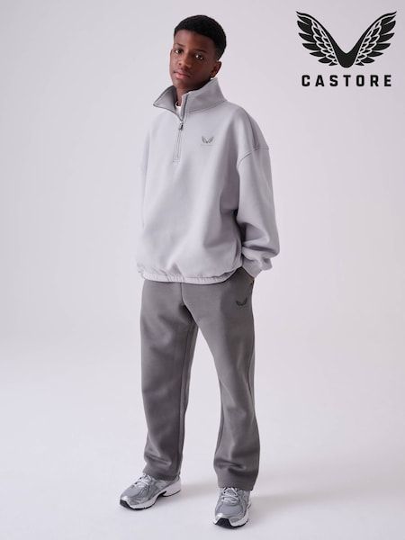 Grey - Castore Oversized 1/4 Zip And Jogger Set