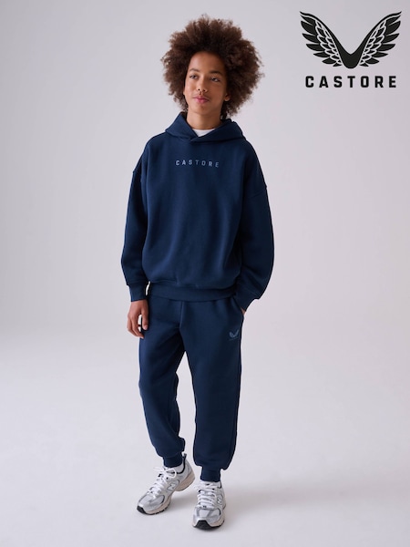أزرق داكن - Castore Oversized Zip Through Hoodie And Joggers Set