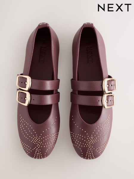 Berry Red - Forever Comfort® Studded Mary Jane Shoes