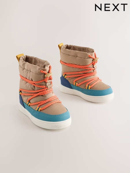 Neutral - Pull On Corded Snow Boots
