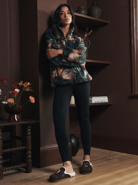 Teal Blue Buttefly - B By Ted Baker Borg Lounge Quarter Zip Fleece