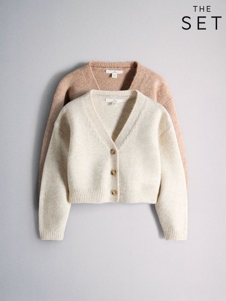 Neutral - The Set 2 Pack V-neck Knitted Cardigan