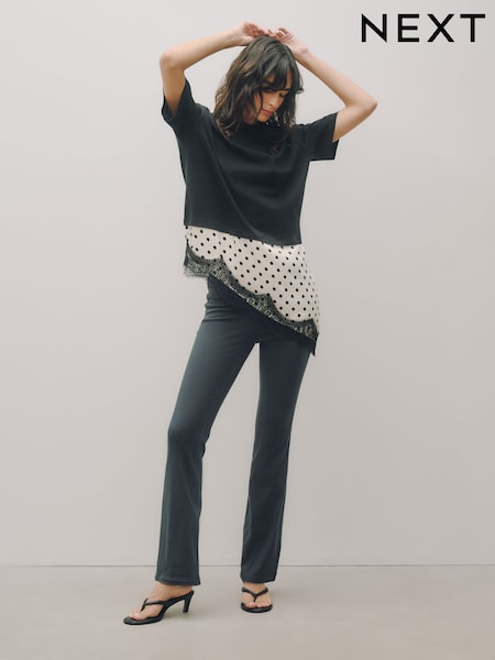 Teal Blue - Jersey Bootcut Leggings