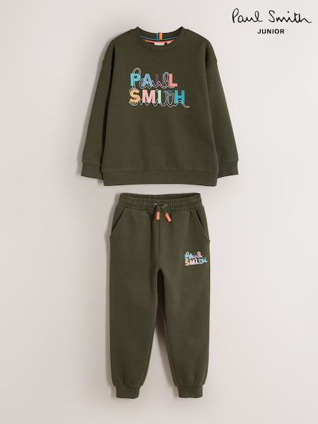 Խակի կանաչ - Paul Smith Junior Graphic Sweatshirt And Joggers Set