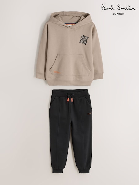 Piedra/Negro - Paul Smith Junior Graphic Hoodie And Joggers Set