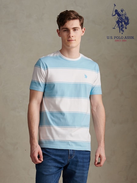 Blue - Regular U.s. Polo Assn. Wide Stripe T-shirt