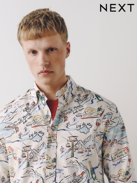 Ecru Ski Resort - Regular Printed Christmas Shirt