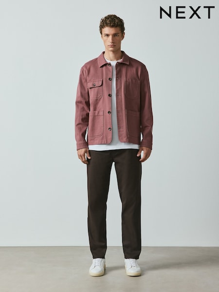 Marrón - Straight Fit Cotton Rich Stretch Chinos