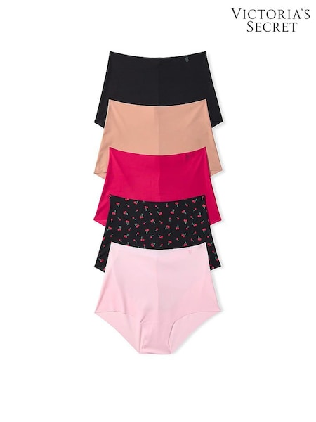 Black/Nude/Cherries/Pink - Victoria's Secret 5 Pack Knickers