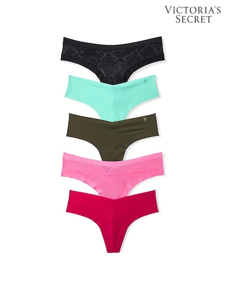 Black/Green/Pink - Victoria's Secret 5 Pack Knickers