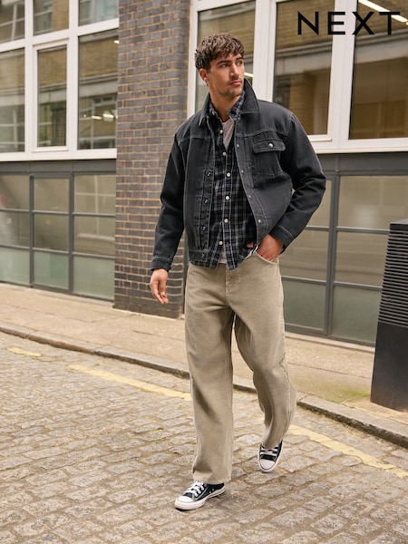 Stone - Baggy Fit Corduroy 5 Pocket Trousers