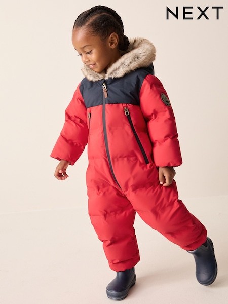Red - Waterproof Padded Snowsuit (3mths-7yrs)