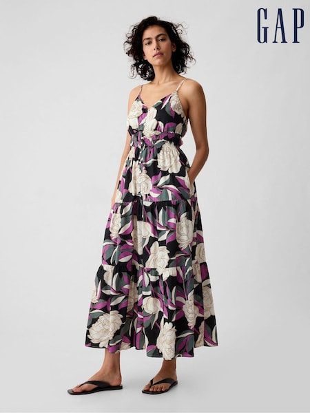 Gap Multi Floral Tiered Midi Dress (V77068) | €38