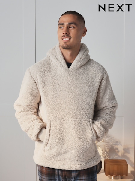Natural - Regular Borg Overhead Hoodie