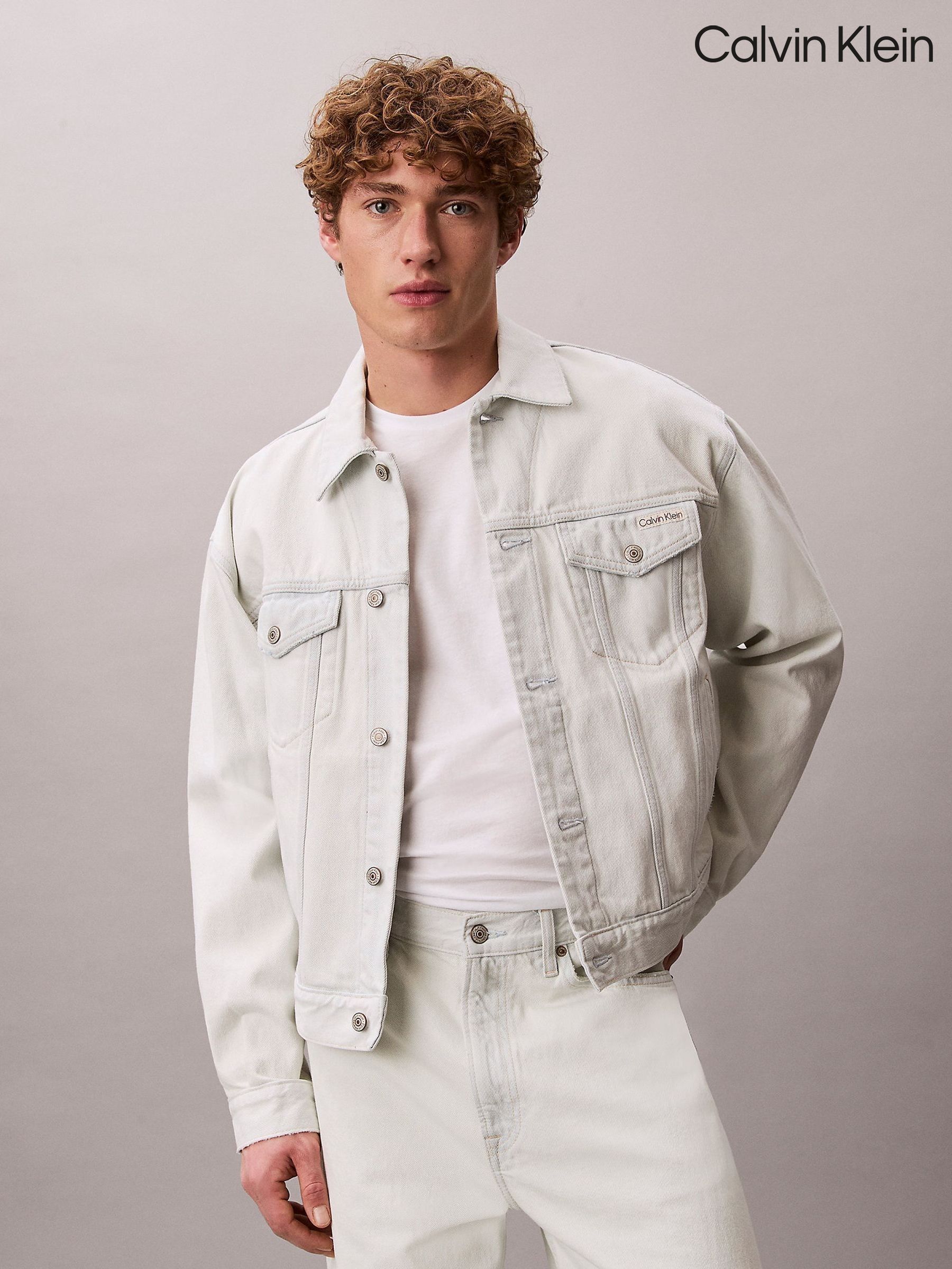 Buy Men's Jackets White Cotton Denim Online | Next Brazil